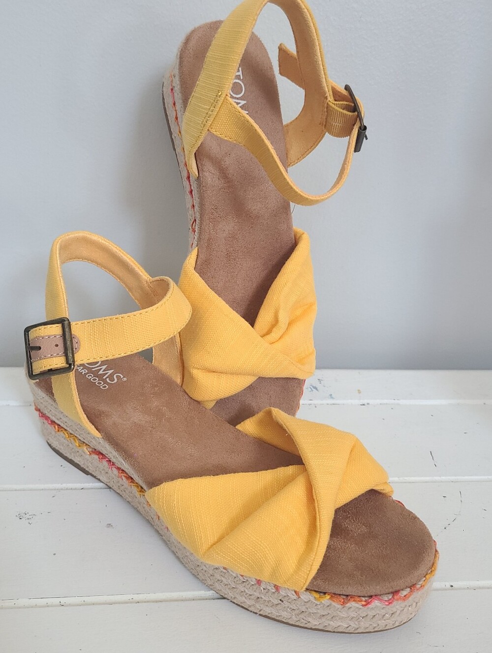 TOMS Marisela espadrille wedge sandals Women's Size 7.5 NEW